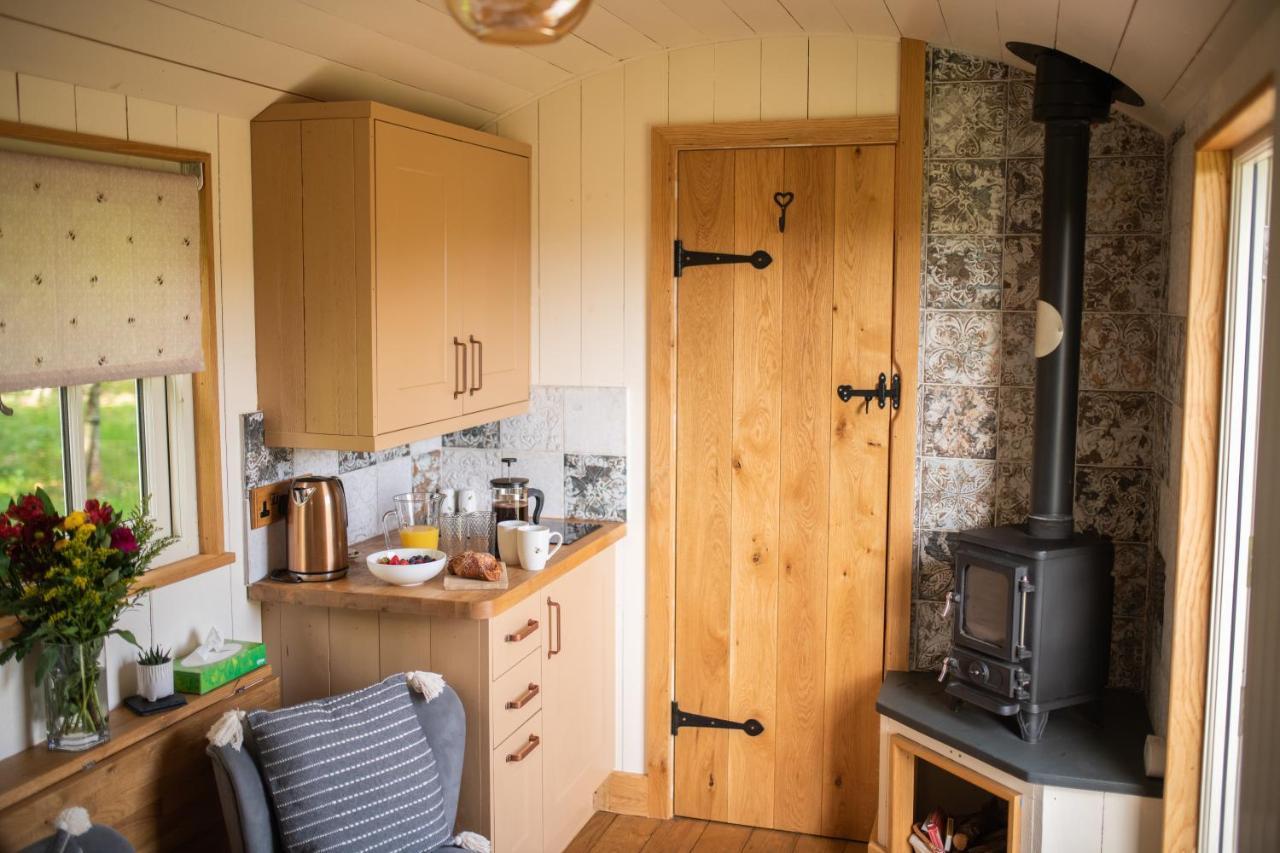 Harrys Hideout - Shepherd'S Huts At Harrys Cottages Pen-y-Clawdd Exterior photo